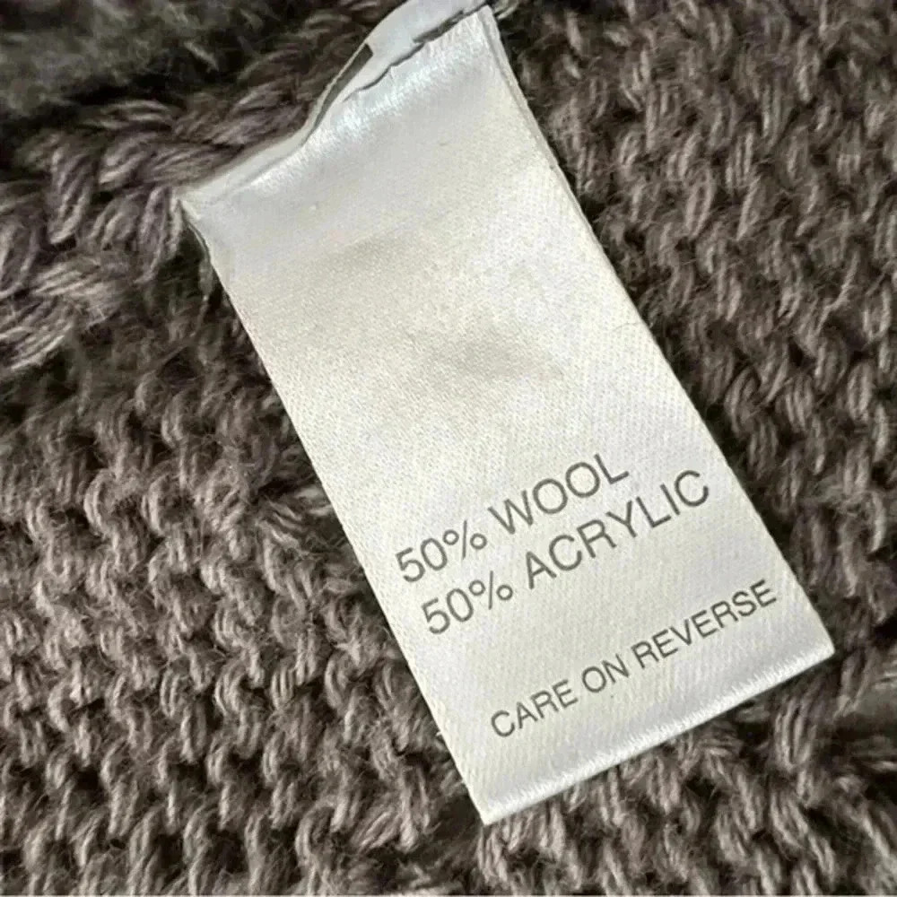 HEKLA & Co Made in Italy Womens Gray Wool Blend Cardigan wrap Sweater Si… - Picture 5 of 13